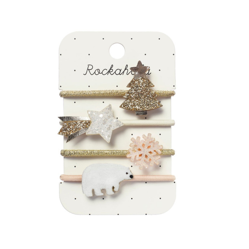 Haargummis 4er Set Xmas