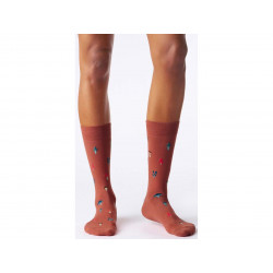 Socken Mushrooms Copper Red
