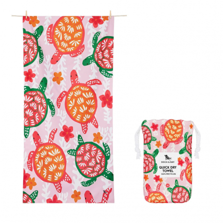 Quick Dry Towel Kids - Turtley Tropical