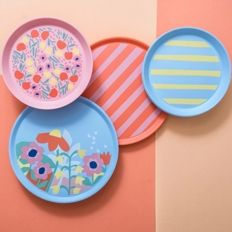 Plate NORA STRIPES