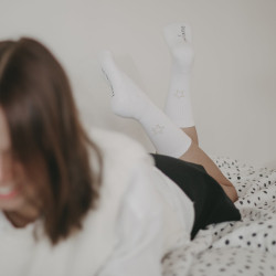 Socken weiß mit Stern