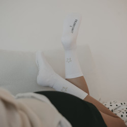 Socken weiß mit Stern