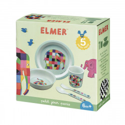 5 teiliges Geschirrset Elmer