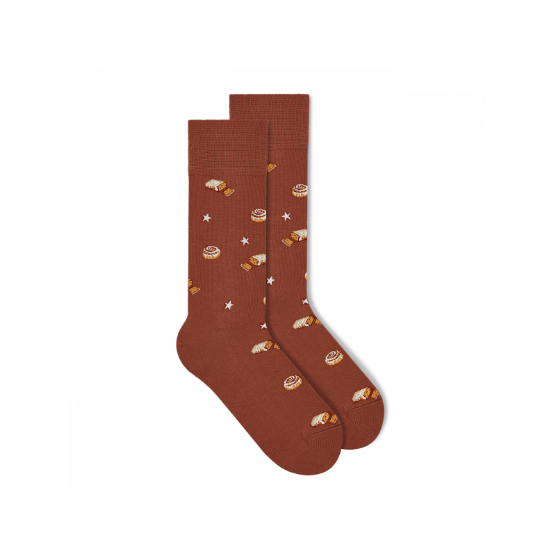 Socken Cinnamon Rolls Brick Red