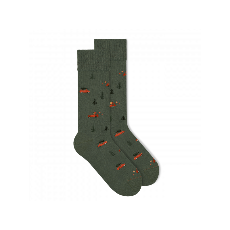 Socken Christmas Day Pine Green