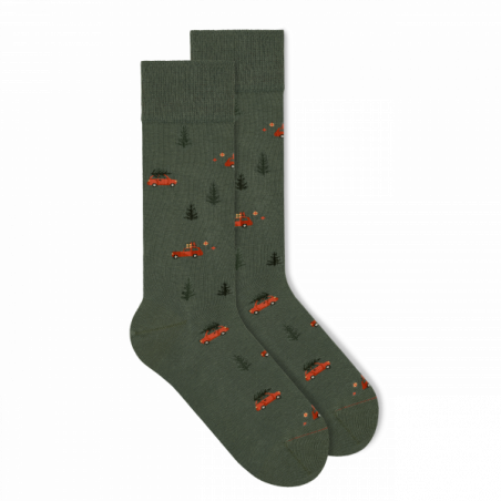 Socken Christmas Day Pine Green