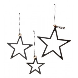 3er Set Sterne WOODz