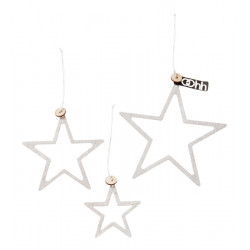 3er Set Sterne WOODz