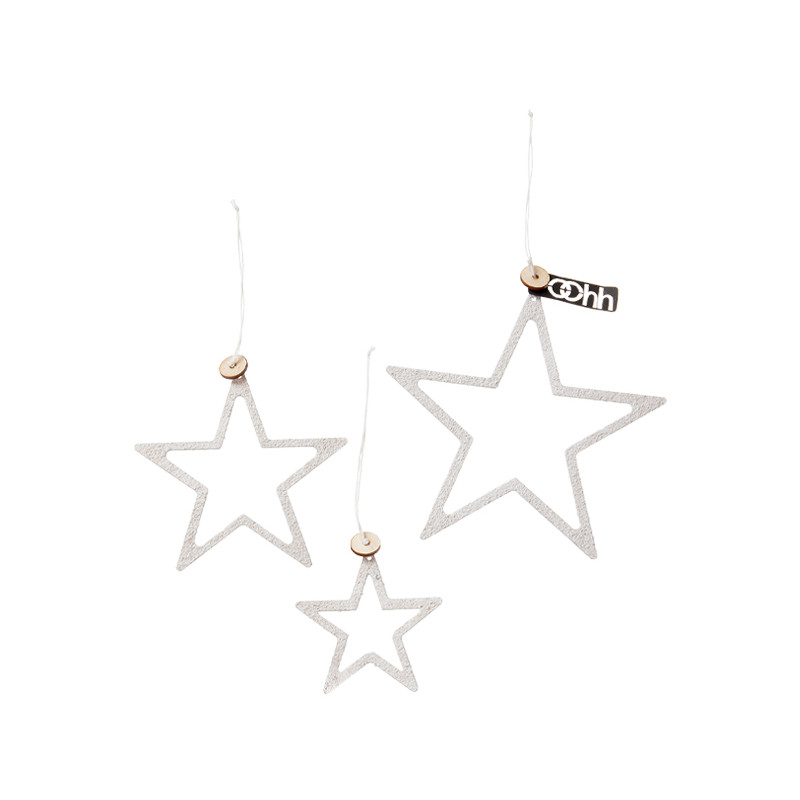 3er Set Sterne WOODz