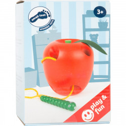 Fädelspiel Apfel und Wurm
