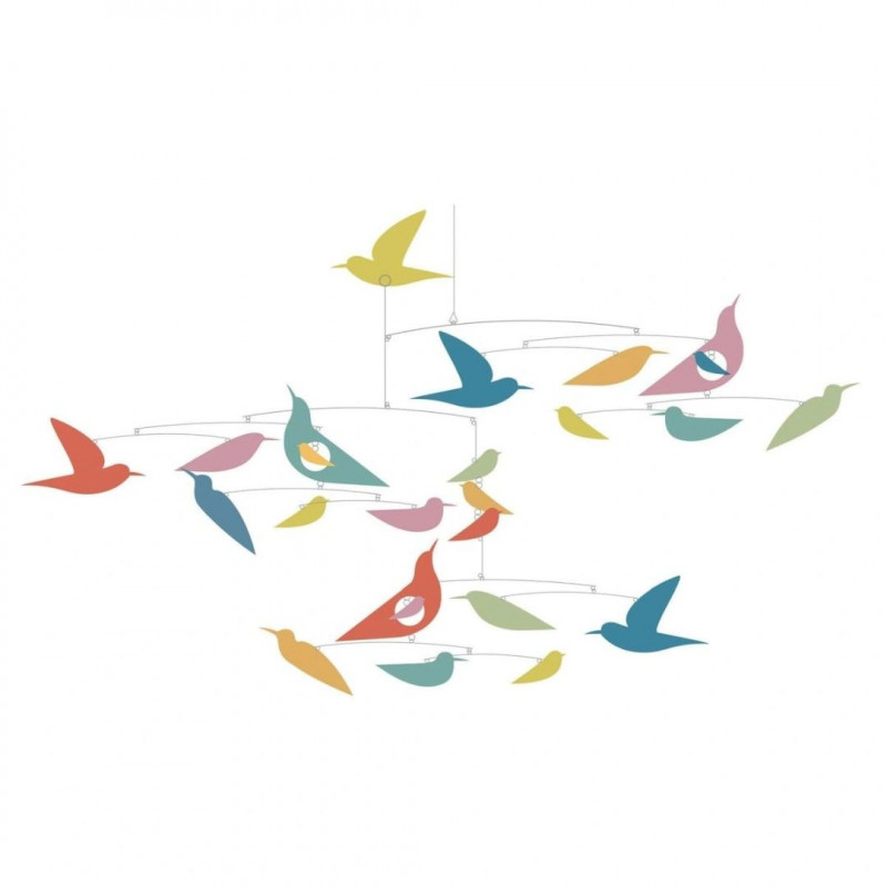 Mobile: Bunte Vögel