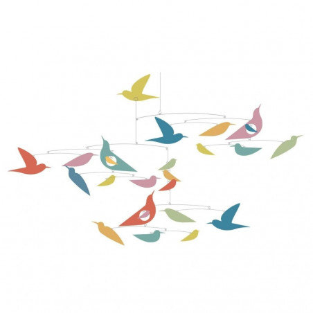 Mobile: Bunte Vögel