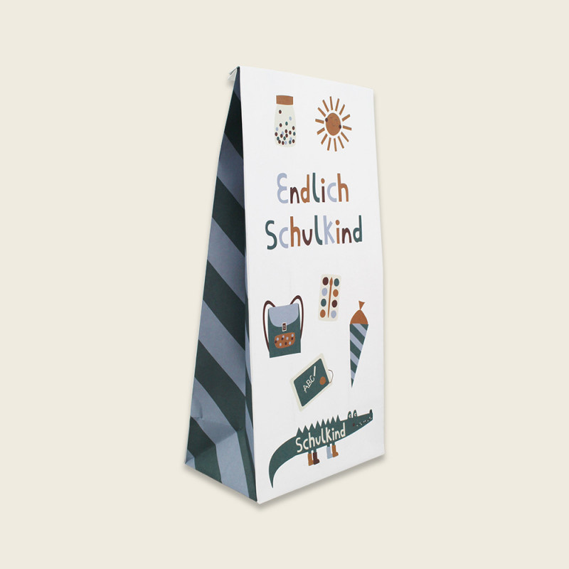 Papiergeschenktüte (einzeln) - Endlich Schulkind