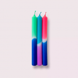 Dip Dye Neon Dinner Candles
