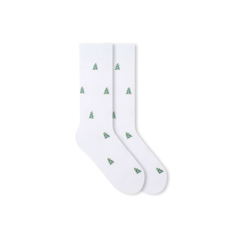 Socken Christmas Tree Optic White