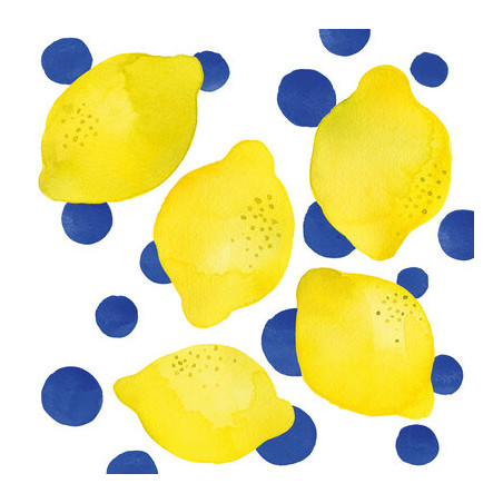 Papierservietten Lemons & Dots
