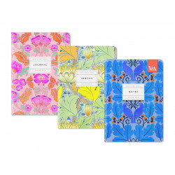 Notebook A5: Neon Floral (stiched)
