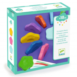 Farben: 12 Blumenwachsmalkreiden