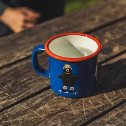 Kleine Emaille Tasse Boardriding Bears