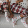 Kindersocken weiß Allover Zuckerstangen