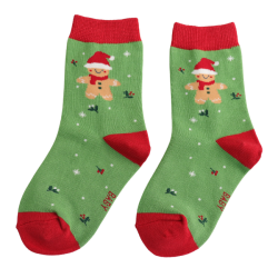 Socken Kids: Christmas Gingerbread Green
