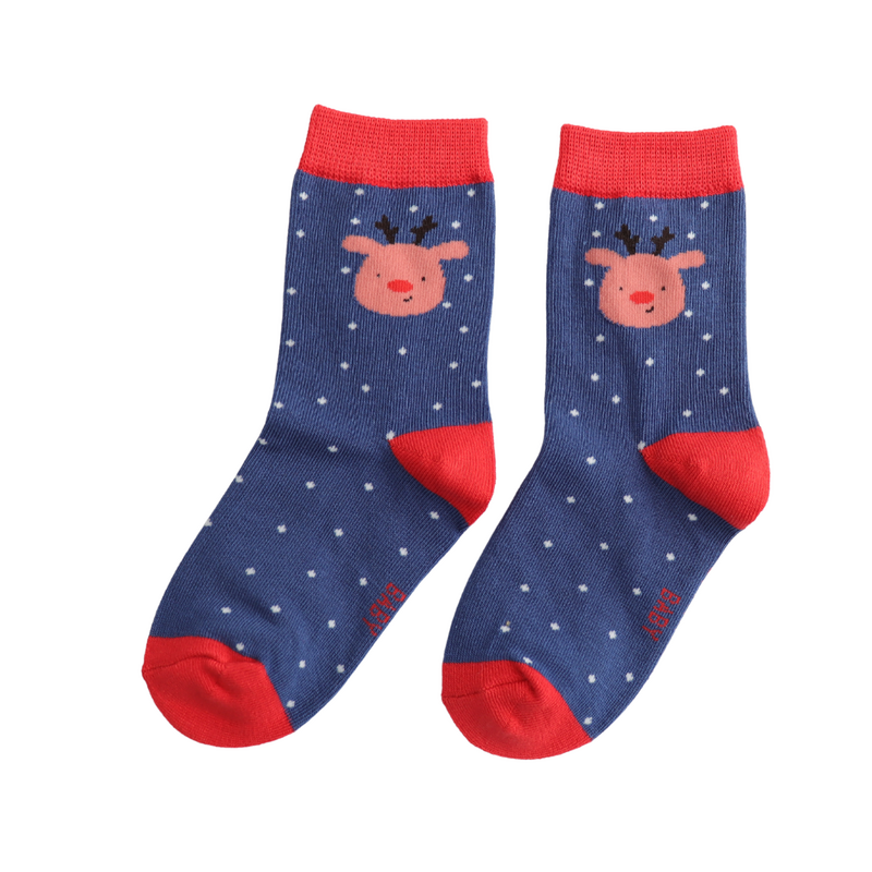 Socken Kids: Reindeer Navy