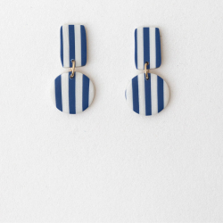 Ohrhänger Mary blue stripe