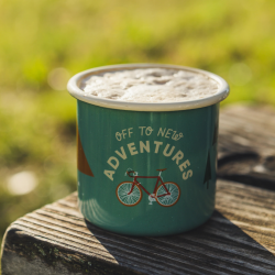 Emaille Becher Bike