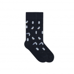 Socken Snow Owl Space Blue