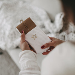 Socken weiß mit Stern