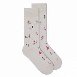 Socken Snowy Day Light Grey