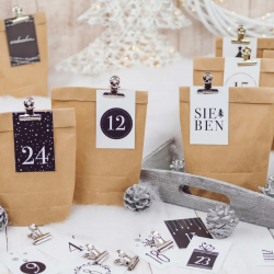 Adventskalender 24 Tüten zum Befüllen
