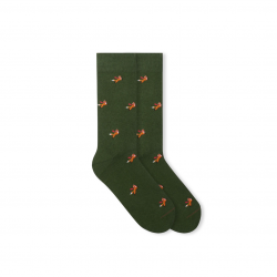 Socken Fox Xmas Dark Green