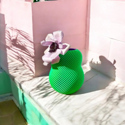 Vase Bloom Electric Green