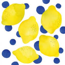 Papierservietten Lemons & Dots