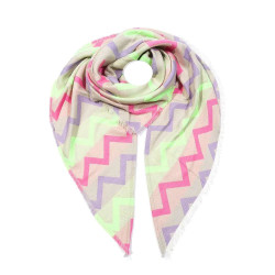 Dreieckstuch - Ziczac beige